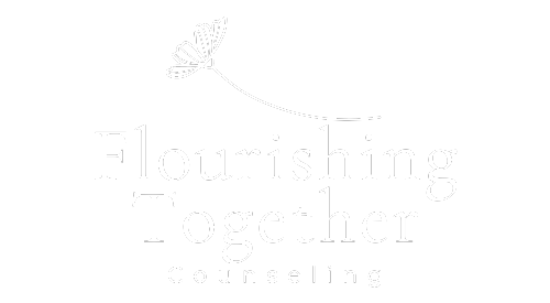 Flourishing Together Counseling LLC | White Logo